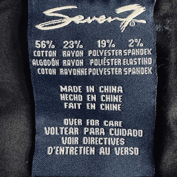 Seven7 Legging Jeans 12 (32x28) Dark Wash Blue Mid Rise Stretch Womens - Picture 6 of 10